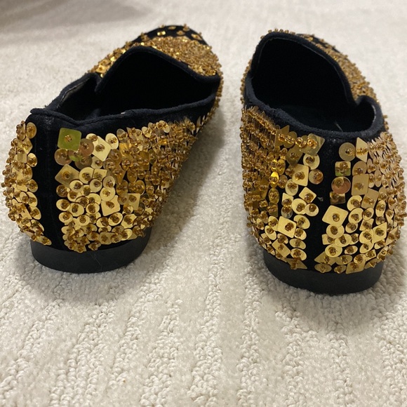 Paper Fox Gold Sequin Loafers - Picture 2 of 5